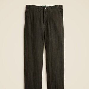 J Crew Linen Trousers - Green Check 34x30